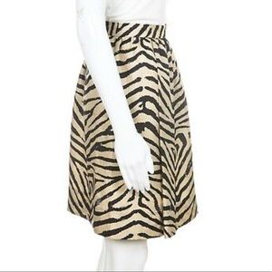 Michael Kors Zebra Print Silk Skirt